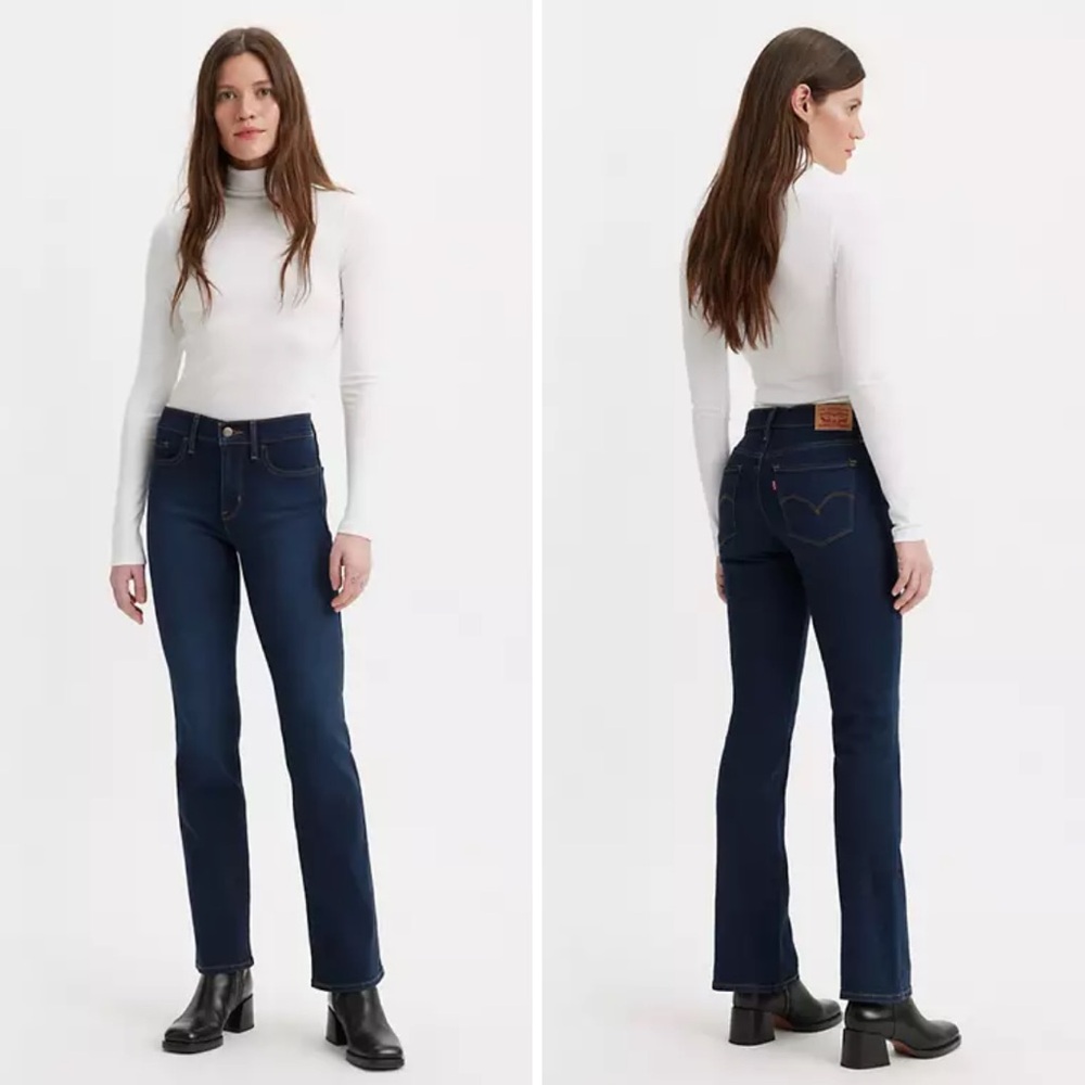 Levi’s 315 Shaping Bootcut Womens Jeans in Dark Wash Blue Size 30